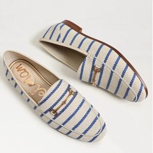 New in box Sam Edelman Loraine Cobalt Striped Flats Loafers size 7.5